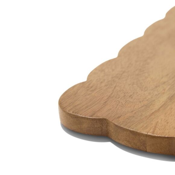 NWT … MELA ARTISANS “Scalloped Edge” Mango Wood Board - Picture 2 of 7